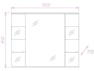 Шкаф-зеркало с подсветкой Onika Флорена 210502 105см белый