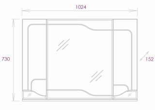 Шкаф-зеркало Onika Веронэлла 210506 105см белый