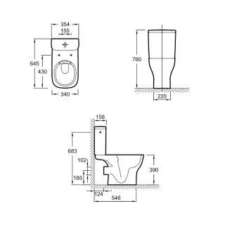 Бачок для унитаза  Jacob Delafon STRUKTURA ETE212-00