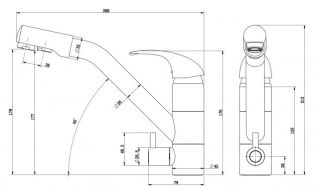 Смеситель для кухни Paulmark Hessen He213017-401 антрацит