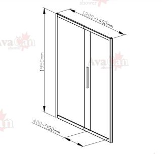 Душевой уголок AvaCan FB 140-160 + SB 90 чёрный