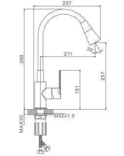 Смеситель для кухни Splenka S05.43.09 графит