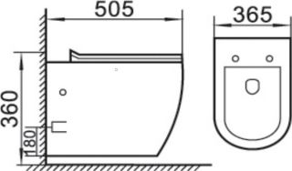 Подвесной унитаз Boheme Nero чёрный матовый 961/2