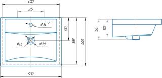 Мебельная раковина Kirovit Фостер 50см белый SD-00000991