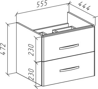 Тумба под раковину Bellezza Рокко 60см бежевый 00000010150