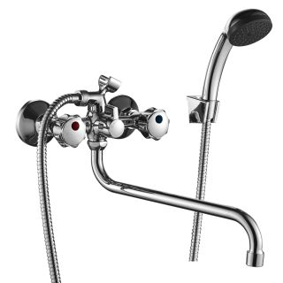 Смеситель для ванны Decoroom с ручным душем хром DR45045R