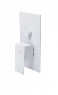 Встраиваемый однорычажный смеситель для душа с переключателем, белый матовый Cezares PORTA-VDIM-BIO