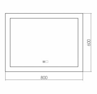 Зеркало Silver Mirrors Norma Neo-2 80см белый LED-00002416