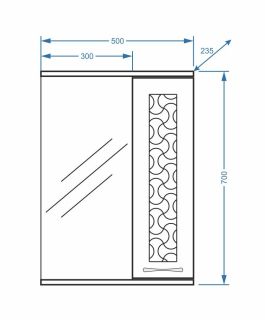 Зеркало-шкаф с подсветкой Stella Polar Ванда 50см белый SP-00000198