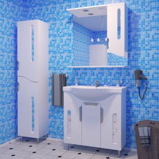 Зеркало-шкаф с подсветкой Stella Polar Сильва 60см белый SP-00000208