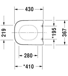 Сиденье с крышкой для унитаза Duravit Happy 0064591300 черное