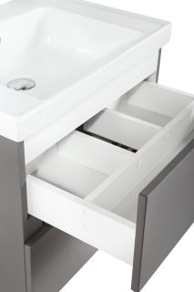 Подвесная тумба под раковину Art&Max Techno 70см смоки софт AM-Techno-700-2C-SO-ZB815