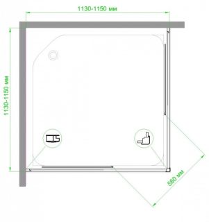Душевой уголок Royal Bath HPD 115x115см белый RB115HPD-C