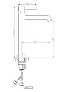 Смеситель для раковины Orange Karl M05-121w белый