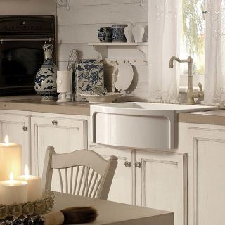 Кухонная мойка Kerasan Hannah Devon  76 544101 Белая