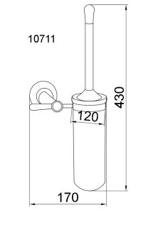 Щётка для туалета Boheme Puro хром 10711