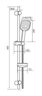 Набор для ванной комнаты 3в1 Orange Splito M36-311cr хром