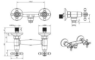 Смеситель для душа Boheme  ROYAL CRYSTAL Black, Комплект хром