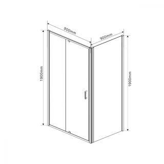 Душевой уголок Vincea Intra VSR-1I901080CH 90/100 x 80 см