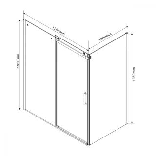 Душевой уголок Vincea Como VSR-1C1012CL 120x100 см