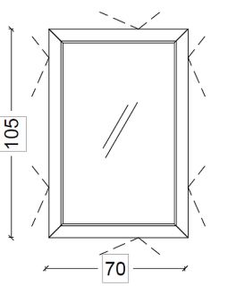 Зеркало с подсветкой Armadi Art Dolce 567-BL 70 см насыщенный синий