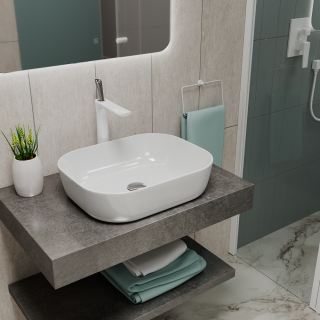 Раковина накладная DQ Venice DT1020116 49см белый