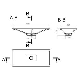 Раковина Holbi Sirius 77см белый матовый 1.02.018.11.1