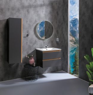 Тумба под раковину Armadi Art Capolda 65см антрацит 849-065-A