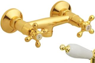 Смеситель для душа Boheme TRADIZIONALE ORO с ручкой керамика золото