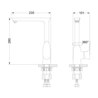 Смеситель для кухонной мойки Lemark Nero (LM0205C)