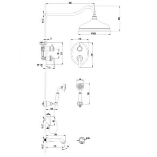 Душевая программа для ванны Lemark Brava (LM4722G)