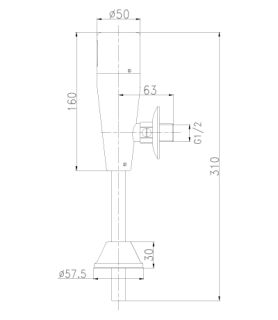 Смеситель для писсуара Lemark Project (LM4654CE)
