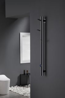 Полотенцесушитель электрический Boheme Oak 724-SGM 20x150 см оружейная сталь глянец