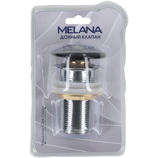 Донный клапан Melana MLN-330300MB без перелива чёрный матовый