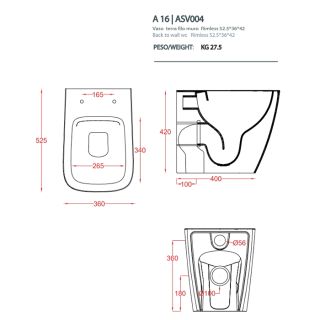 Унитаз  Artceram A16 ASV004 01 00 белый