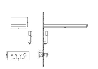 Душевой комплект Boheme Fusion 130-2-G золото