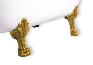 Ванна из искусственного камня AquaStone Скарлет 170x80см ножки золото