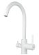 Смеситель для кухни Shevanik S128C с подключением фильтра белый