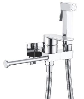 Гигиенический душ со смесителем Rose R307 хром