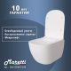 Унитаз подвесной Maretti Eleganza безободковый с микролифтом, EN10PBM10-844, белый