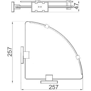 Полка стеклянная Gappo G0721-1 хром