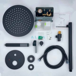 Душевой комплект ALMAes Sakari TVZ-0890 чёрный