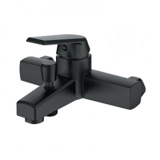 OneLife P02-300b полимерный смеситель для ванны с душ.набором, черный