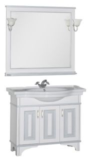 Зеркало Aquanet Валенса 180145 100 см белый краколет/серебро