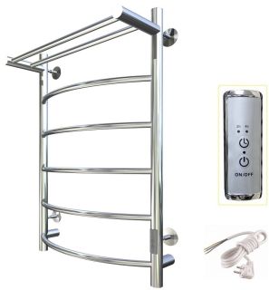 Электрический полотенцесушитель Тругор Пэк сп 5 П с полкой 80x50см хром Пэксп5П80х5032