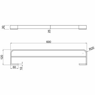 Полотенцедержатель Allen Brau Infinity 6.21013-00 Хром