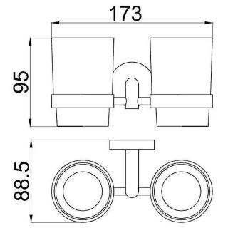 Стакан для зубных щеток Allen Brau Priority 6.31003-00 Белый Хром