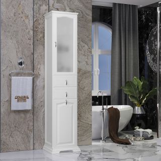 Шкаф-колонна Opadiris Риспекто 40 L 00-00005838 с бельевой корзиной Белый матовый