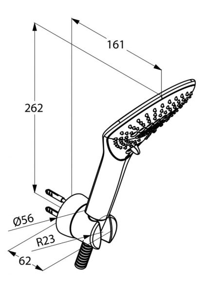 Душевая лейка Kludi Fizz с держателем белый 6775091-00