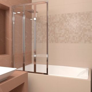 Шторка на ванну Veconi Palau PL-73L, 1200x1500, хром, стекло прозрачное